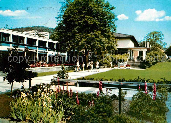 Gemuend Eifel Kurzentrum Parkrestaurant mit Stadthalle