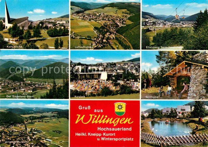 Willingen Sauerland Fliegeraufnahme Ettelsberg Seilbahn Kurpark