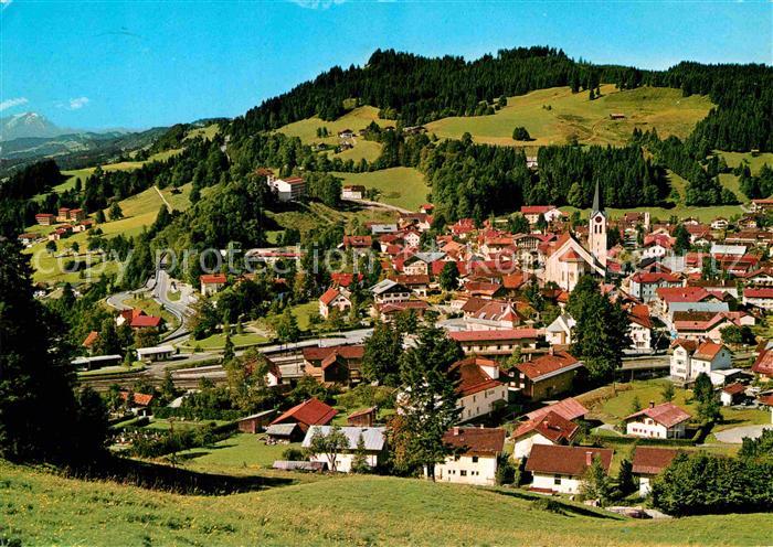 Oberstaufen Oberallgaeu Bayern mit Altmann und Saentis