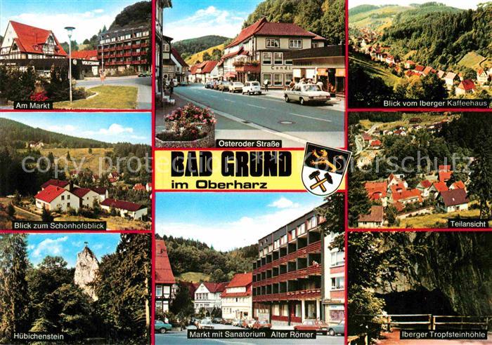 Bad Grund Osteroder Strasse Blick vom Iberger Kaffeehaus Tropfsteinhoehle Huebic