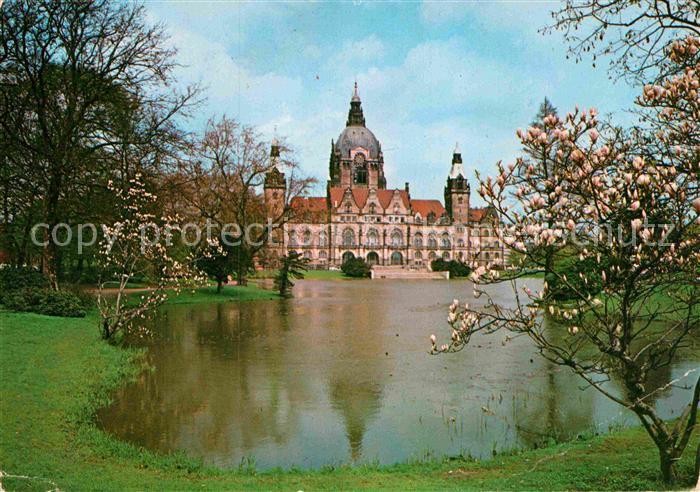 HANNOVER  CITY Rathaus vom Maschpark aus gesehen