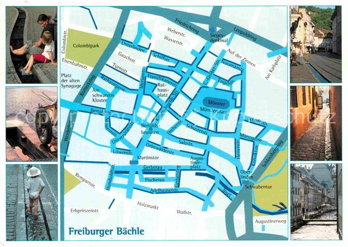 Freiburg Breisgau Lagplan mit Freiburger Baechle