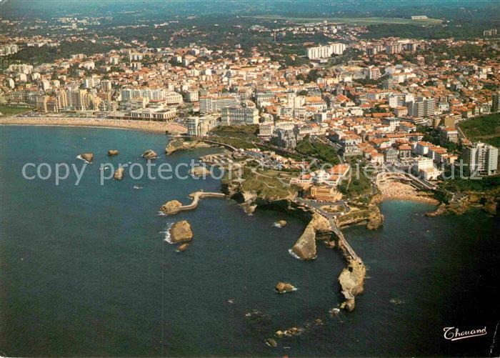 Biarritz Pyrenees Atlantiques Fliegeraufnahme Hafen