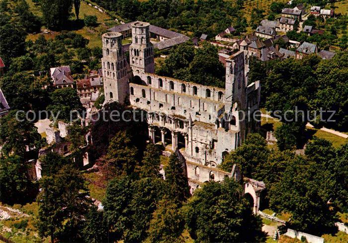 Jumieges Fliegeraufnahme Abbaye