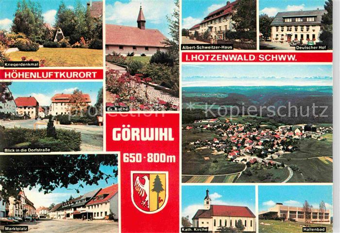 Goerwihl Kriegerdenkmal Deuscher-Hof Albert-Schweizer-Haus Hallenbad