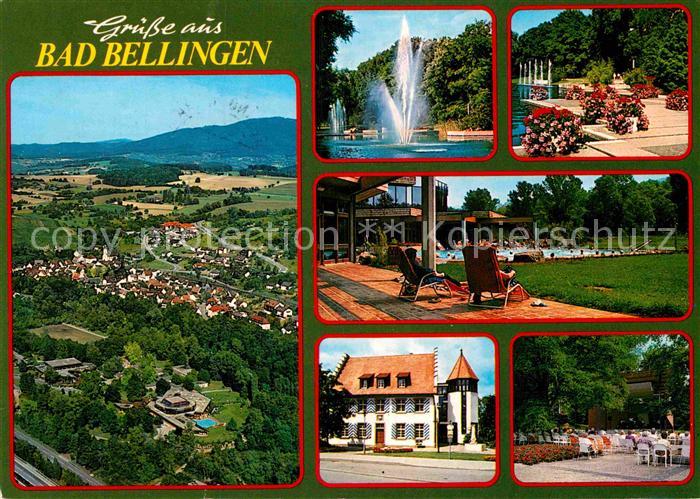 Bad Bellingen Fliegeraufnahme Thermalbad Brunnen Rathaus