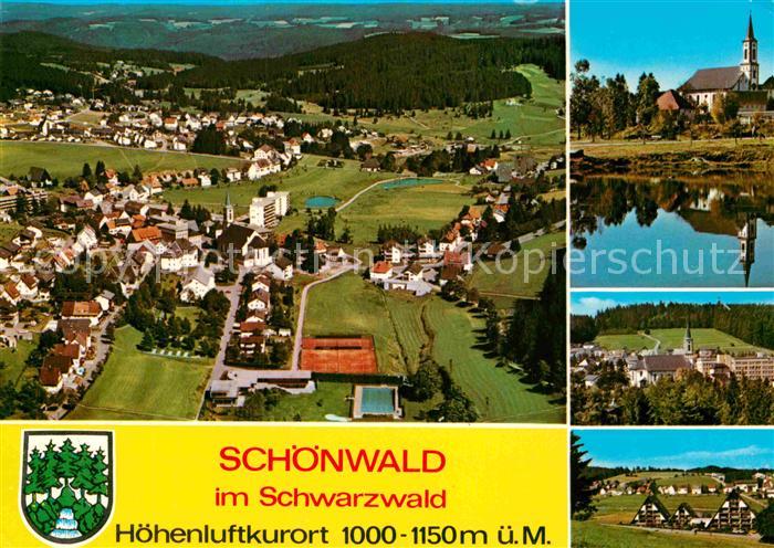Schoenwald Schwarzwald Fliegeraufnahme Partie am See