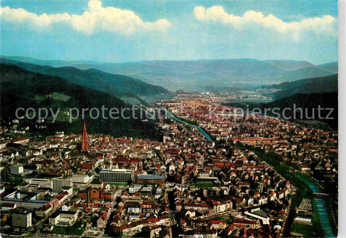 Freiburg Breisgau Fliegeraufnahme Partie an der Dreisamm