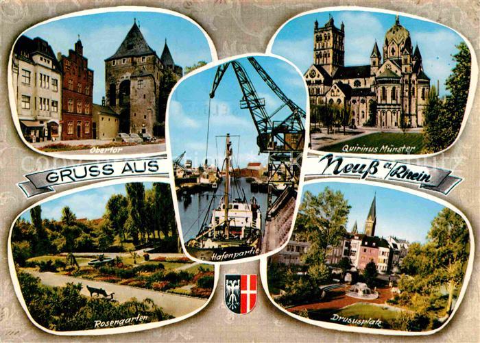 Neuss Obertor Quirinus Muenster Drususplatz Rosengarten Hafen