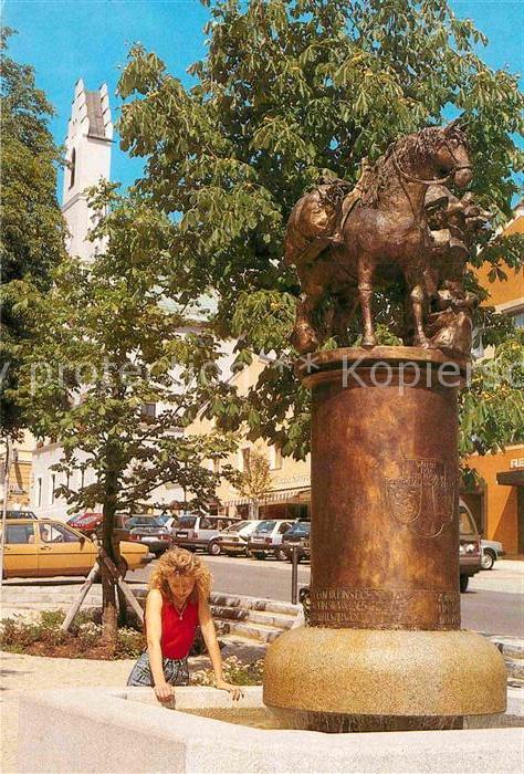 Grafenau Niederbayern Saeumerbrunnen Stadtplatz