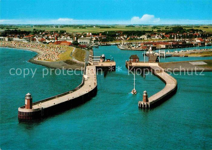 Buesum Nordseebad Fliegeraufnahme Hafeneinfahrt