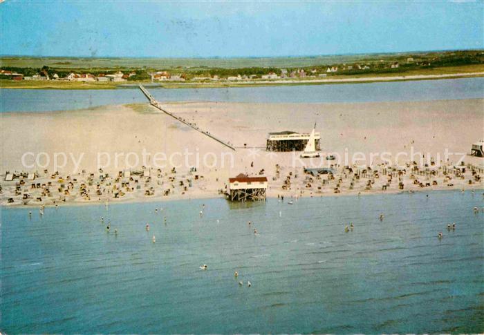 St Peter-Ording Fliegeraufnahme mit Strand