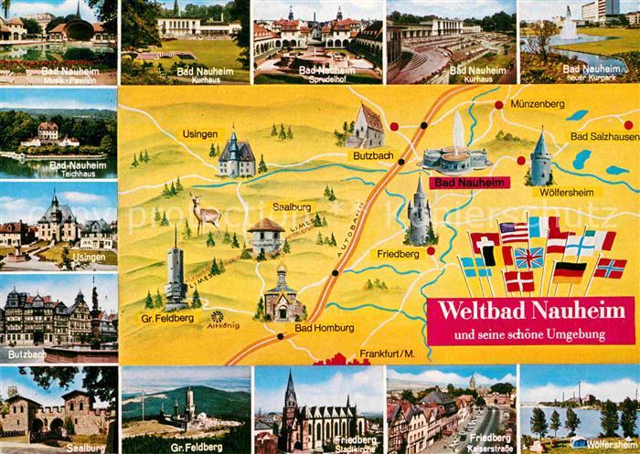 Bad Nauheim Lageplan Kurhaus Sprudelhof Usingen Butzbach Saalburg Feldberg Fried