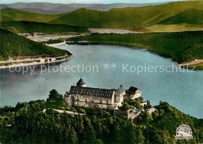 Schloss Waldeck Fliegeraufnahme Schloss am Edersee