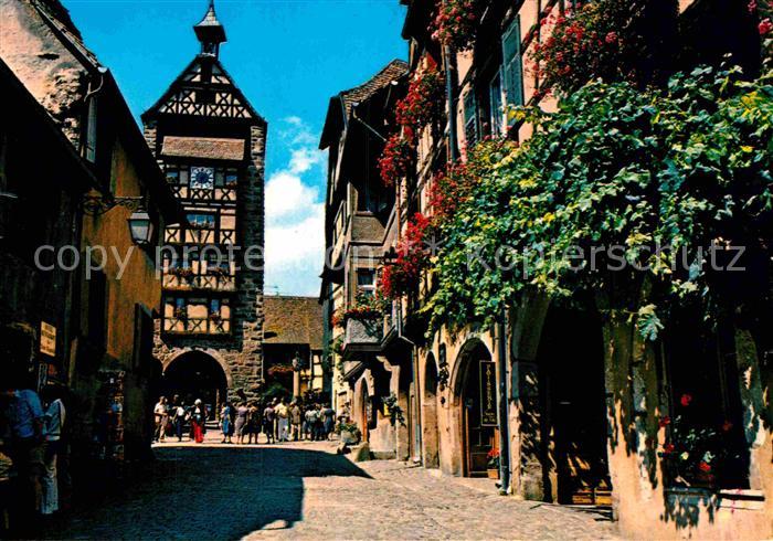 Riquewihr Haut Rhin Ortspartie mit Stadttor