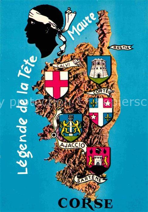 Ajaccio Bastia Corte Sartene Corse Lageplan