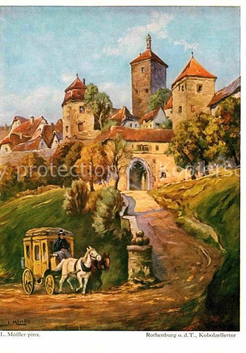 Rothenburg Tauber Kobolzellertor L. Moessler pinx