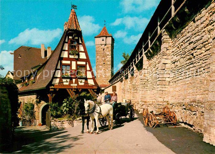 Rothenburg Tauber Alts Schmiede Pferdekutsche