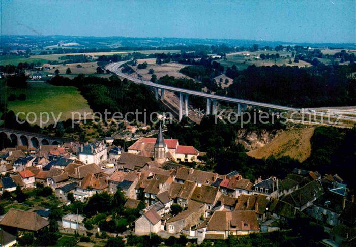 Pierre-Buffiere Fliegeraufnahme mit Autobahnbrücke