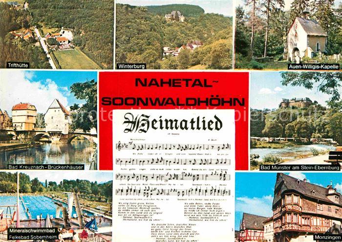 Liederkarte Heimatlied Nahetal-Soonwaldhoehn Monzingen Trifthuette Winterburg