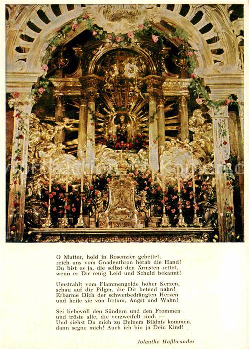 Mariazell Steiermark Gnadenaltar Gedicht Jolanthe Hasslwander