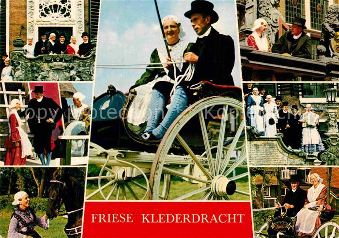 Trachten Holland Friese Klederdracht Pferdewagen