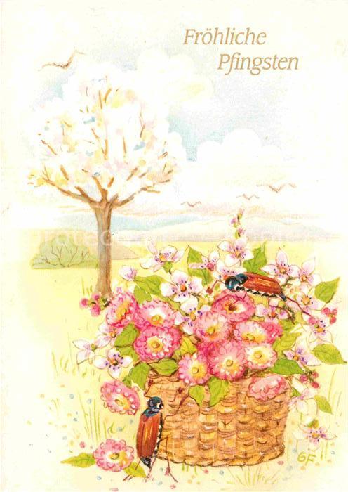 Pfingsten Pentecost Pentecote Maikaefer Blumen