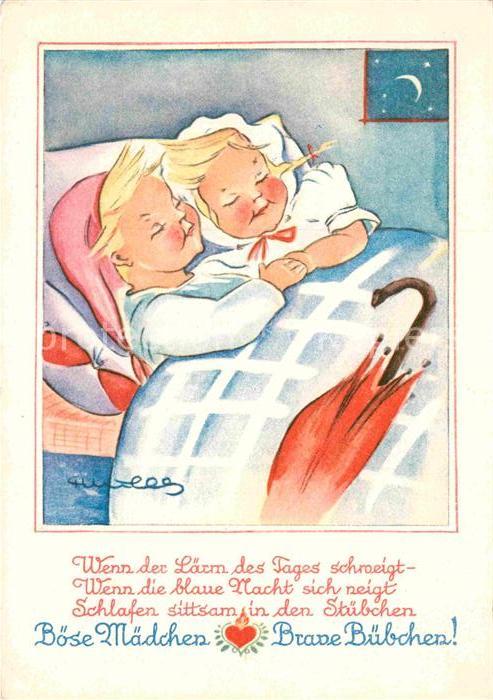 Kinder Child Enfants Schlaf Gedicht Verlag-A.-Lengauer-Nr. 1269
