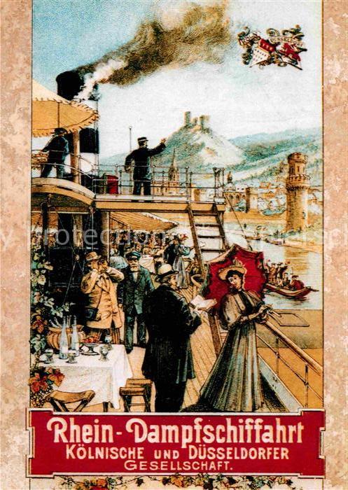 Dampfer Seitenrad Titelseite KD-Fahrplan 1897 Rhein-Dampfschifffahrt