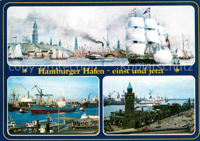 Segelschiffe Hamburg Hafen Einst und Jetzt