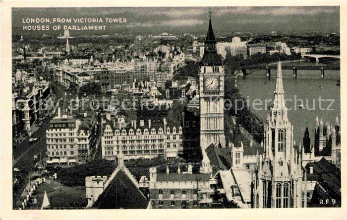 London From Victoria Tower Houses of Parliament