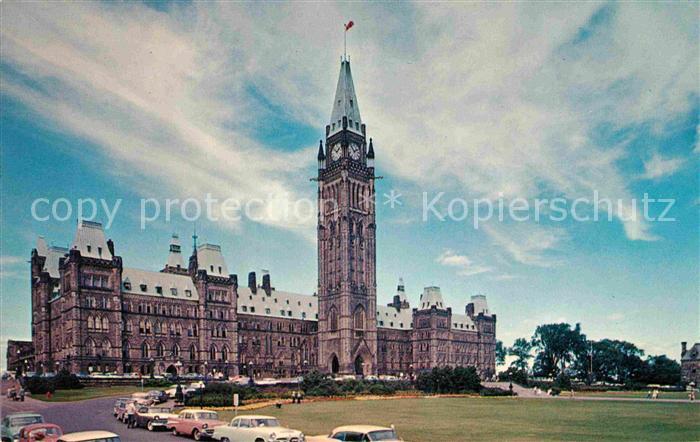 Ottawa Ontario Main Building and Peace Tower Canadian Houses of Parliament