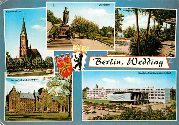 Wedding Nazareth Kirche Schillerpark Amtsgericht Ingenieurakademie Gauss