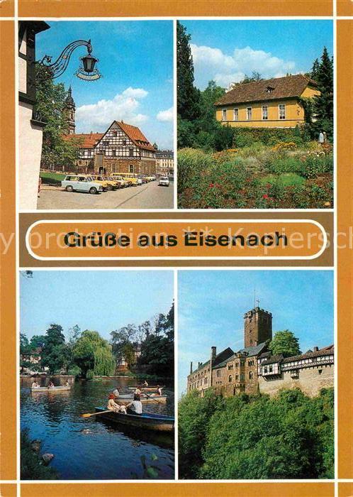 Eisenach Thueringen Residenzhaus Lutherplatz Kartausgarten Prinzenteich Wartburg