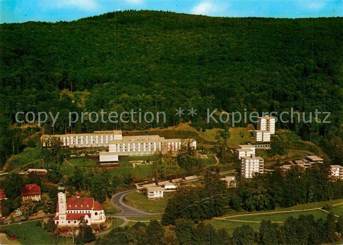 Bad Brueckenau Marienkirche und Hartwald Klinik Fliegeraufnahme