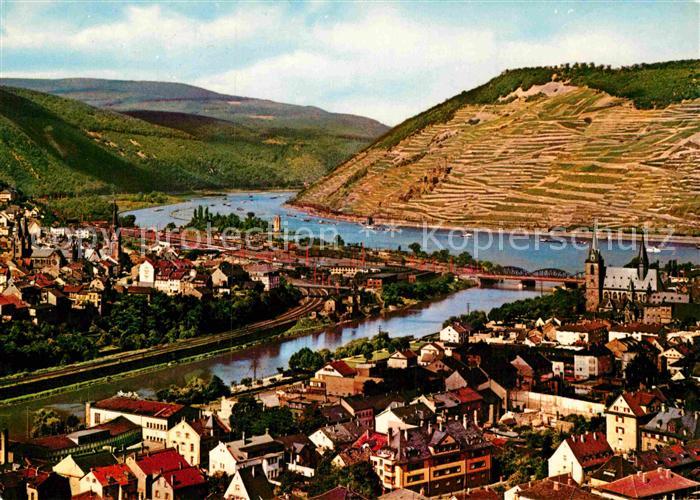 Bingen Rhein mit Nahemuendung