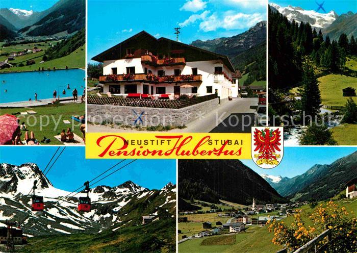 Neustift Stubaital Tirol Pension Hubertus Schwimmbad Seilbahn Panorama