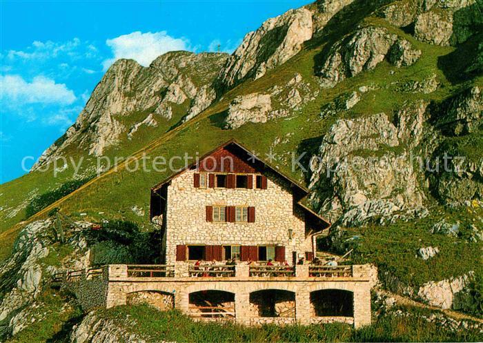 Pfronten Ostallgaeu Bayern Pfrontner Huette mit Aggenstein