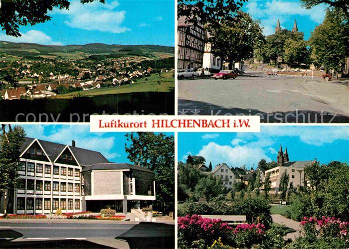 Hilchenbach Stadtzentrum Marktplatz Rathaus Kurparkanlagen