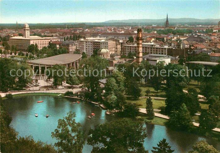 Karlsruhe Baden Stadtgarten mit Schwarzwaldhalle