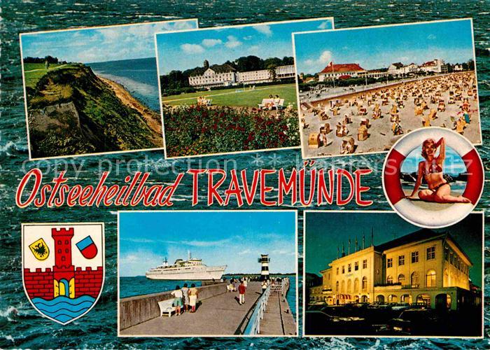 Travemuende Ostseebad Steilkuesten Strandpartie Mole Hotel