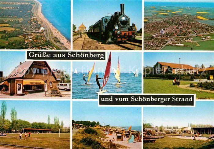 Schoenberg Holstein Fliegeraufnahme Dampflok Schoenberger Strand