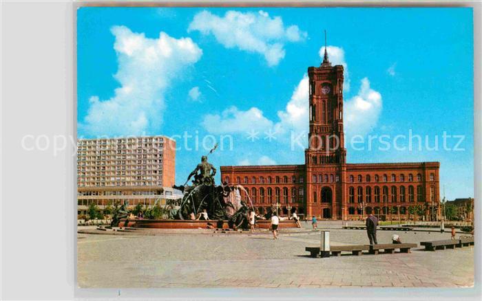 BERLIN CITY Rathaus Brunnen Hauptstadt der DDR