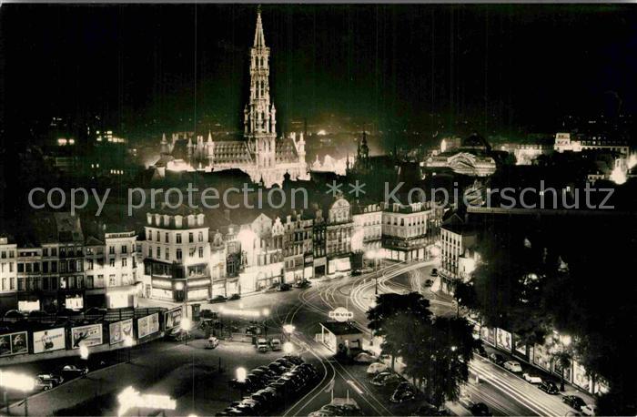 Bruxelles Bruessel Stadtzentrum bei Nacht