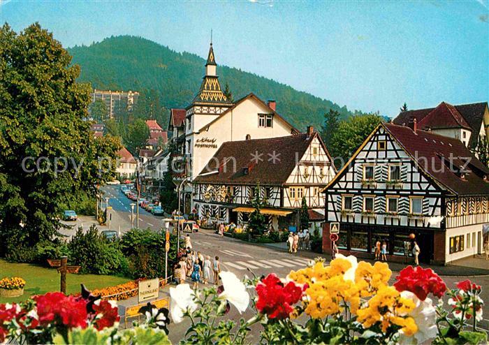 Bad Herrenalb Strassenpartie Fachwerk
