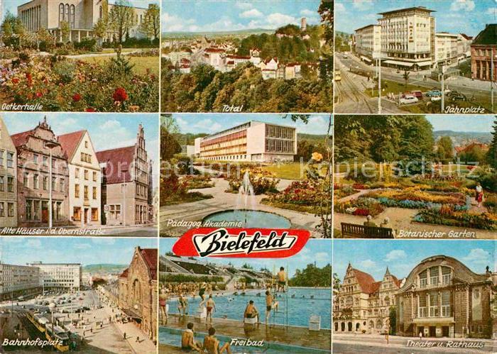 Bielefeld Jahnplatz Oetkerhalle Obernstrasse Bahnhofsplatz Freibad Theater Botan