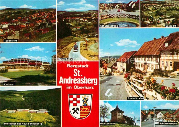 St Andreasberg Harz Sommerrodelbahn Breite-Strasse Glockenturm Schuetzenstrasse