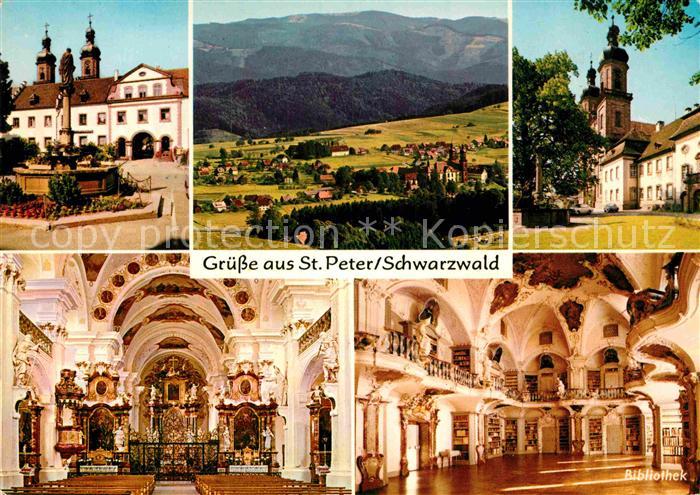 St Peter Schwarzwald Fliegeraufnahme Bibliothek