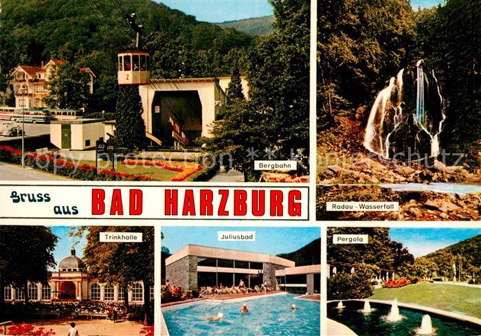 Bad Harzburg Bergbahn Radau-Wasserfall Pergola Juliusbad Trinkhalle