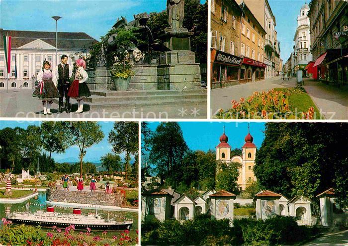 Klagenfurt Woerthersee Rathaus Lindwurmbrunnen Kramergasse Minimundus